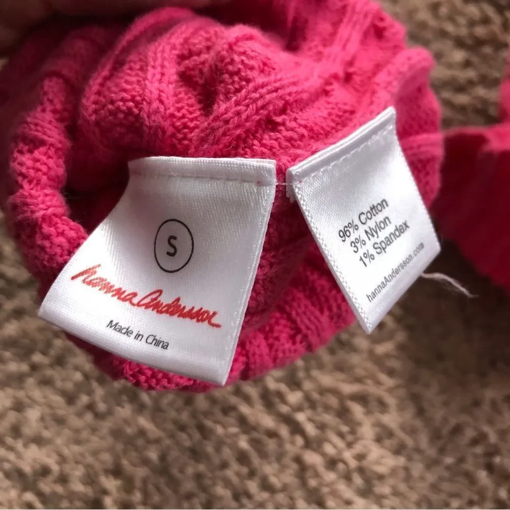 Hanna Andersson Leg Warmers‎ Girls Small Pink Crochet Flower